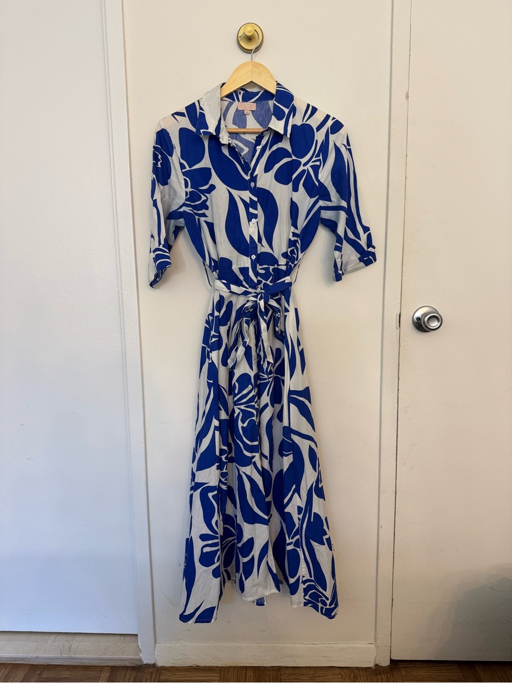 Goa Paris Blue & White Floral Dress